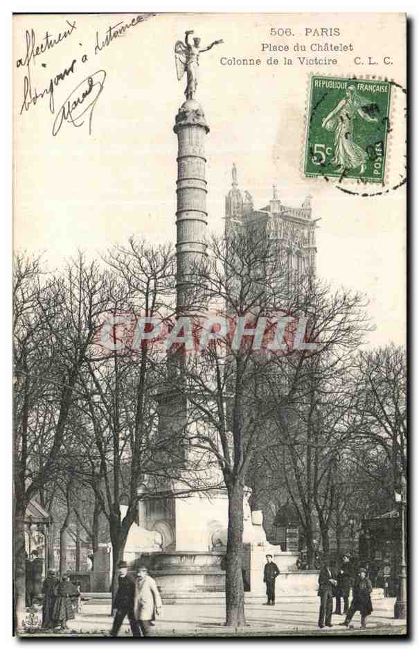 CPA Paris Place du Chatelet Colonne de la Victoire