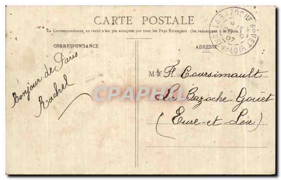 CPA Basilique du Sacre Coeur de Montmartre et Savoyarde — Rückseite