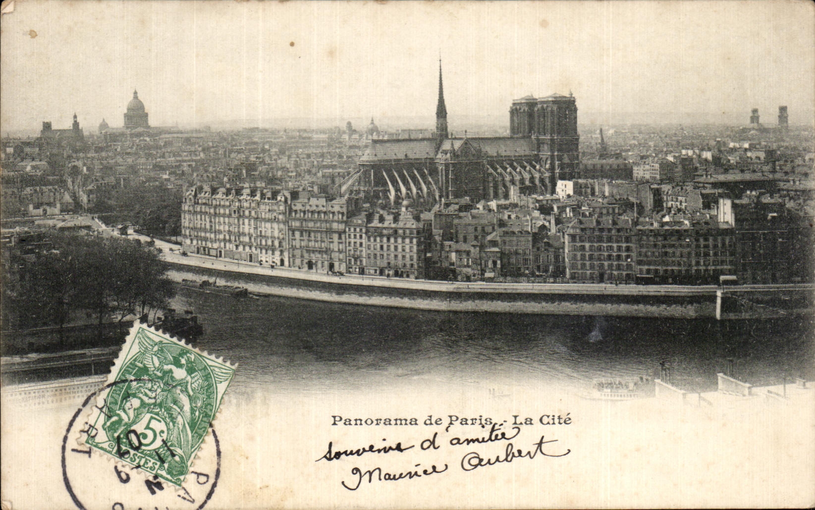CPA Panorama de Paris La Cite Notre Dame 