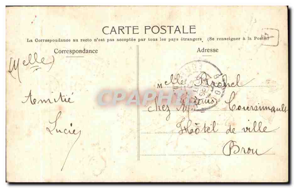 CPA Doux Souvenir Fantaisie Oiseau — Back