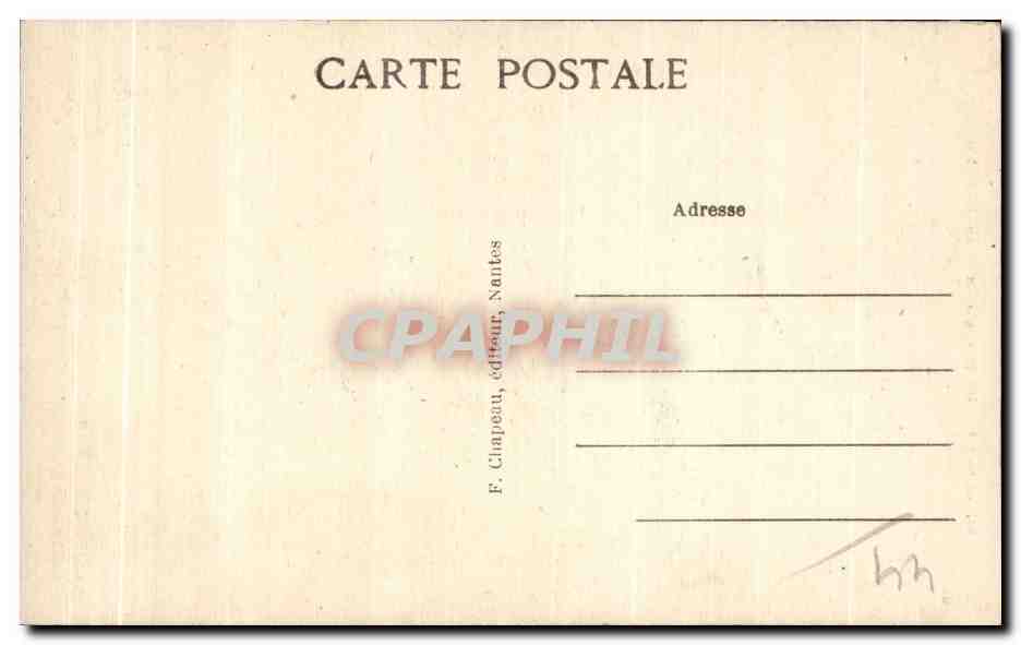 CPA Nantes Basillque St Nicolas La Chaire — Verso