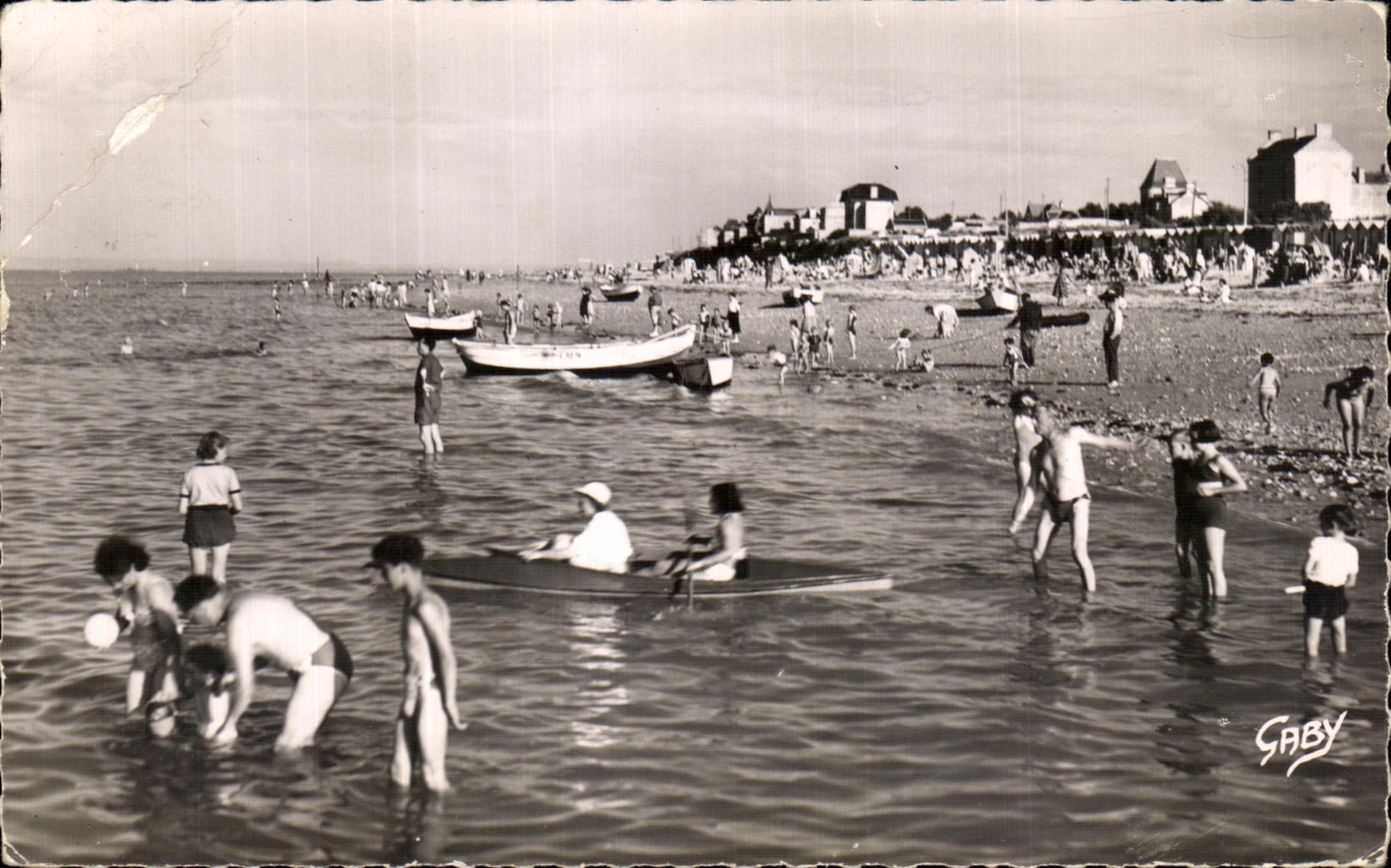 CPA Langrune Sur Mer (Calvados) La Baignade