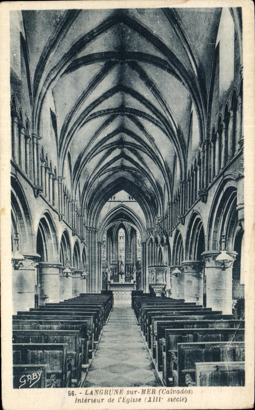 Langrune-sur-Mer — Intérieur de l'église (XIIIe siècle) — Gaby, n°56
