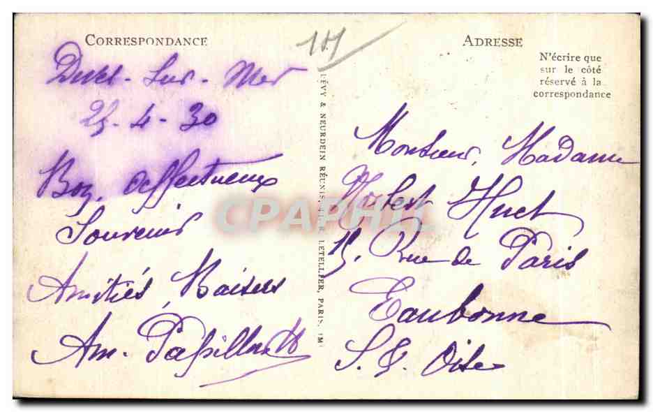 CPA Dives L Hostellerie de Guillaume le Conquerant et la rue de Lisieus — Rückseite