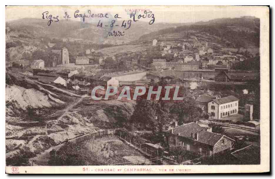 CPA Cransac Et Campagnac vue De I ouest