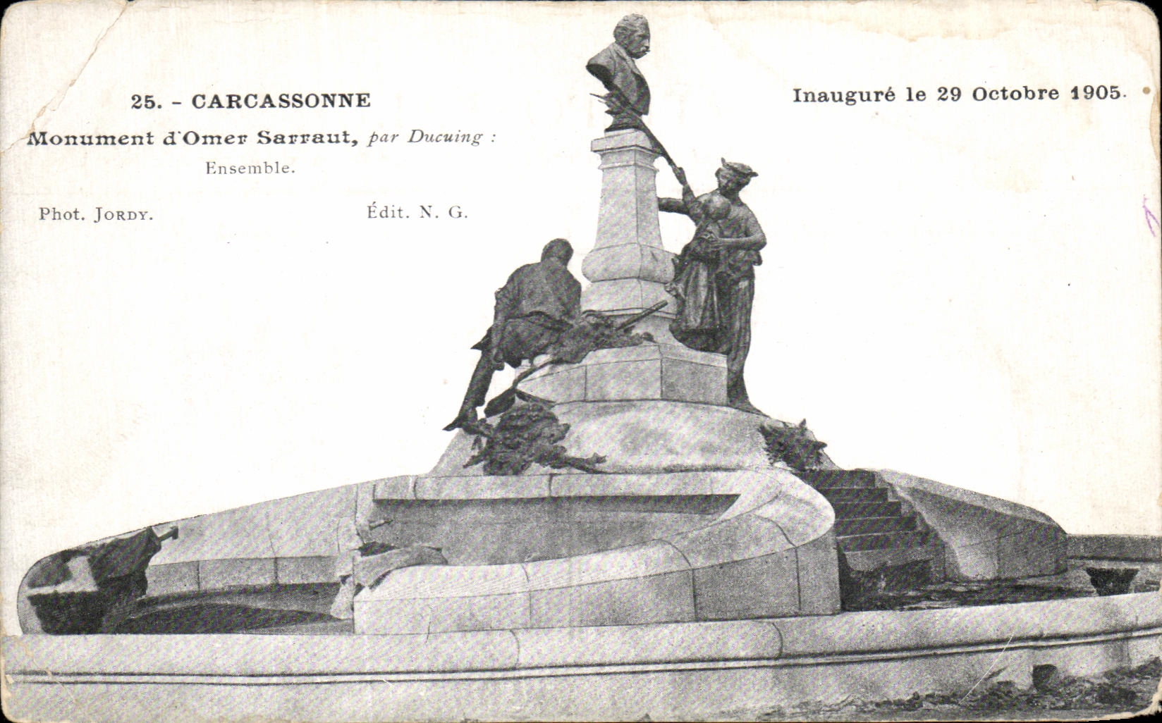 CPA Carcassonne Monument d Omer Sarraut par Ducuing Ensemble