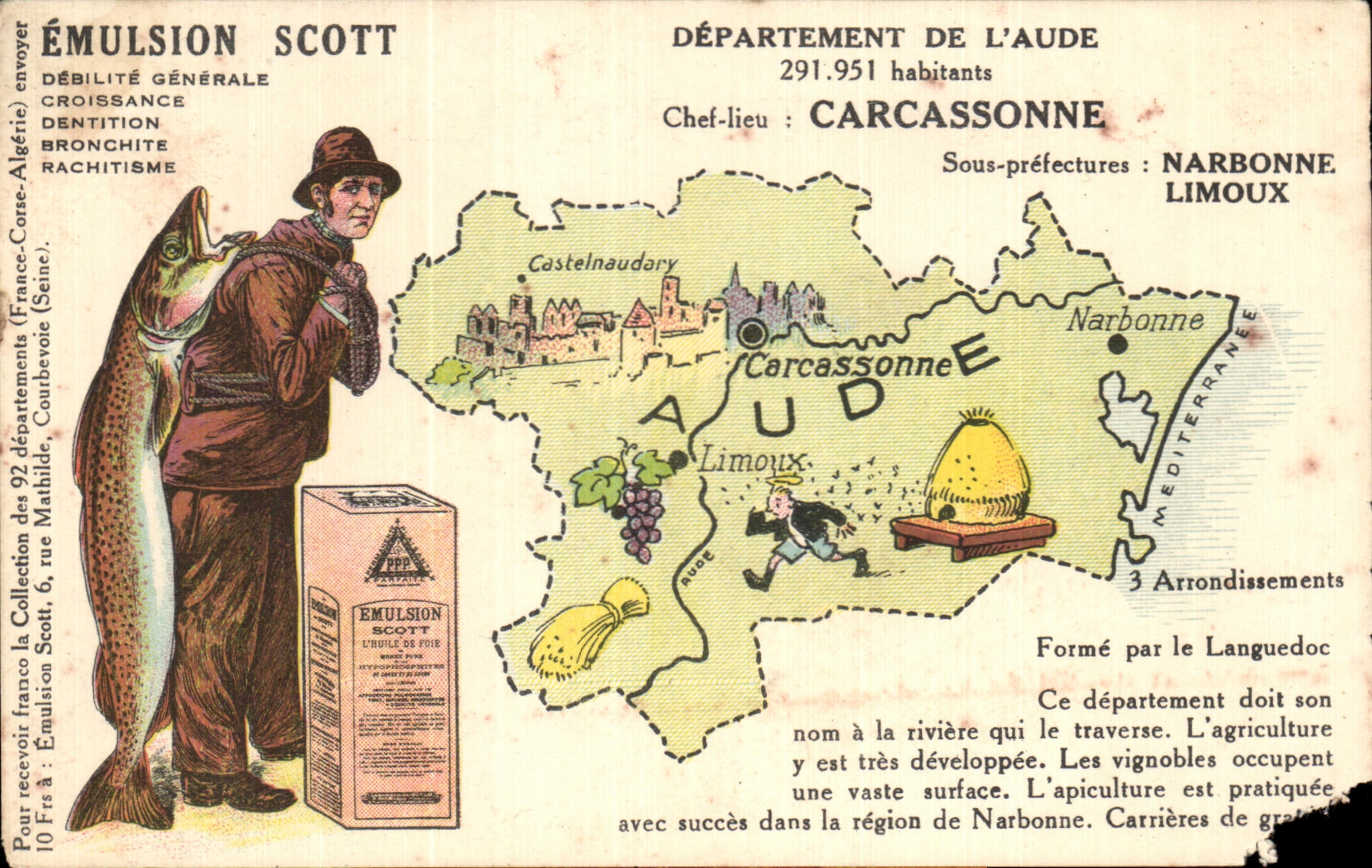 CPA Carcassonne Pecheur Aude