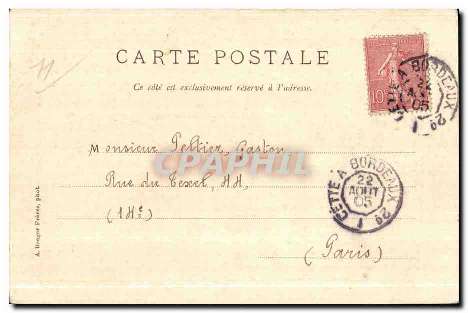 CPA Carcassonne La Cite Porte de Narbonne — Verso