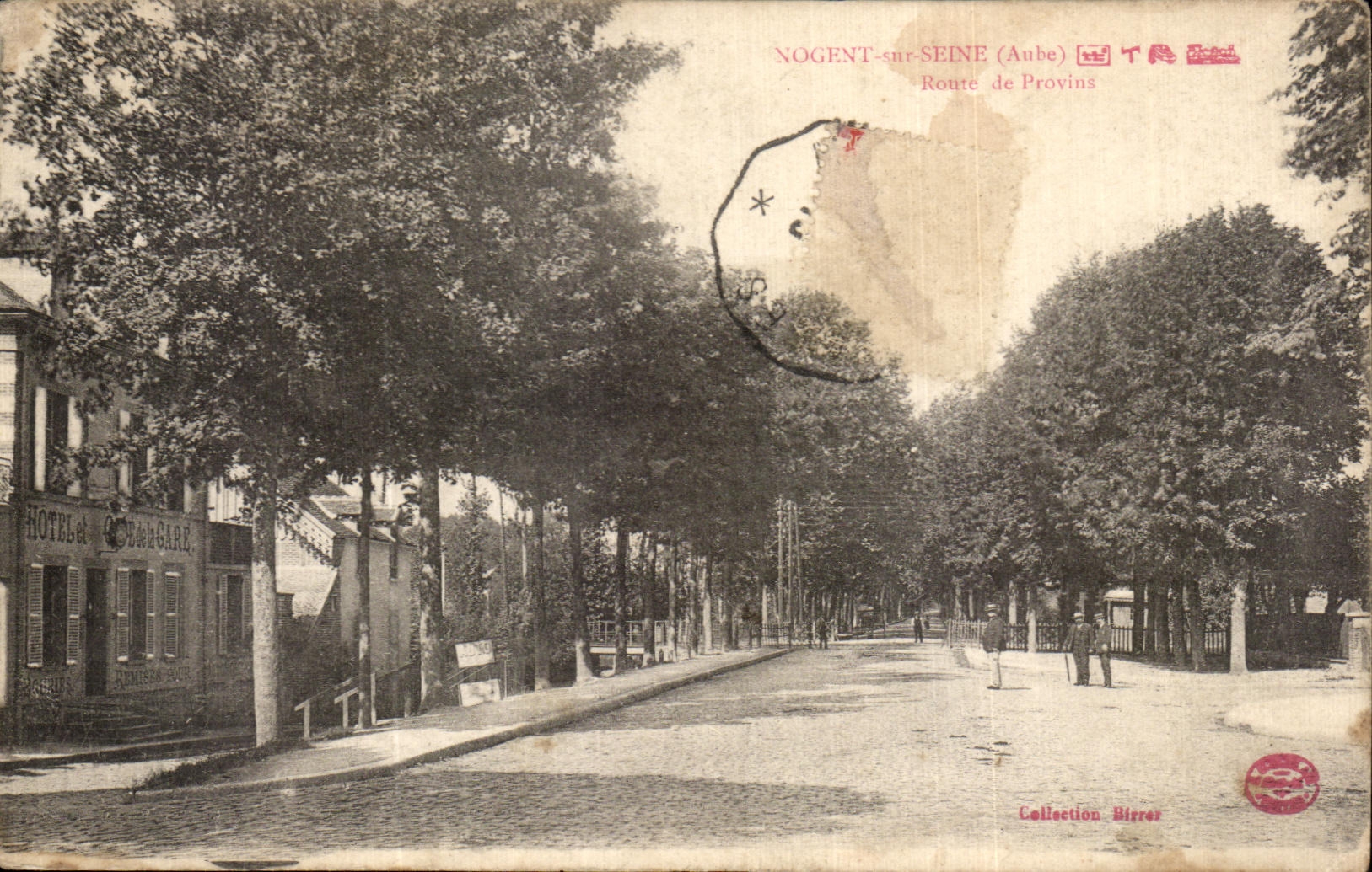 Nogent-sur-Seine (Aube) — Route de Provins — Éditeur H. Berrer, n° 10