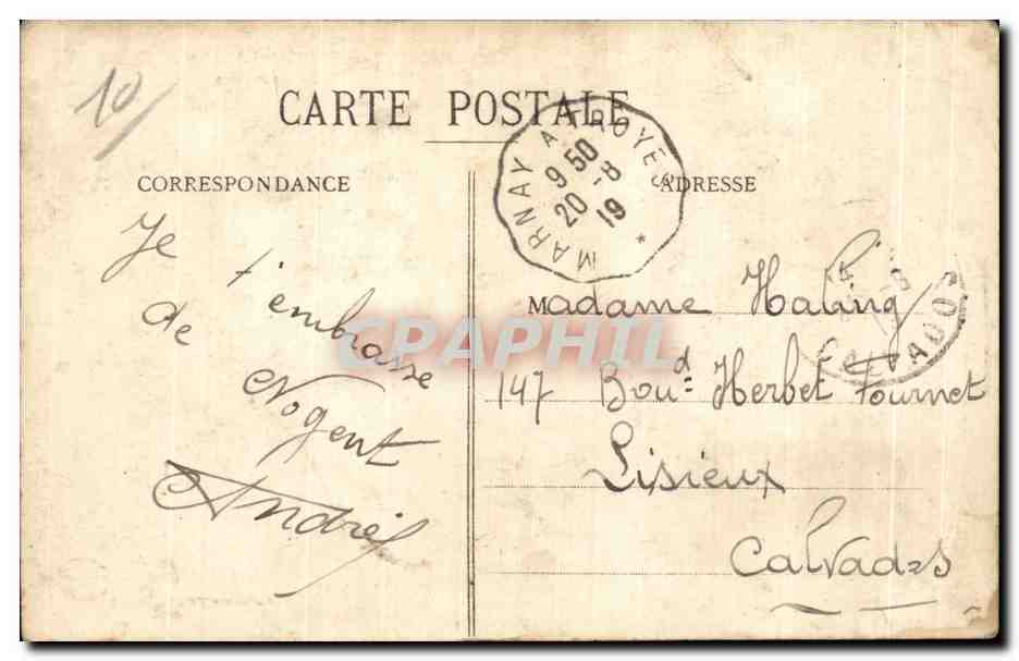 Nogent-sur-Seine (Aube) — Route de Provins — Éditeur H. Berrer, n° 10 — Rückseite