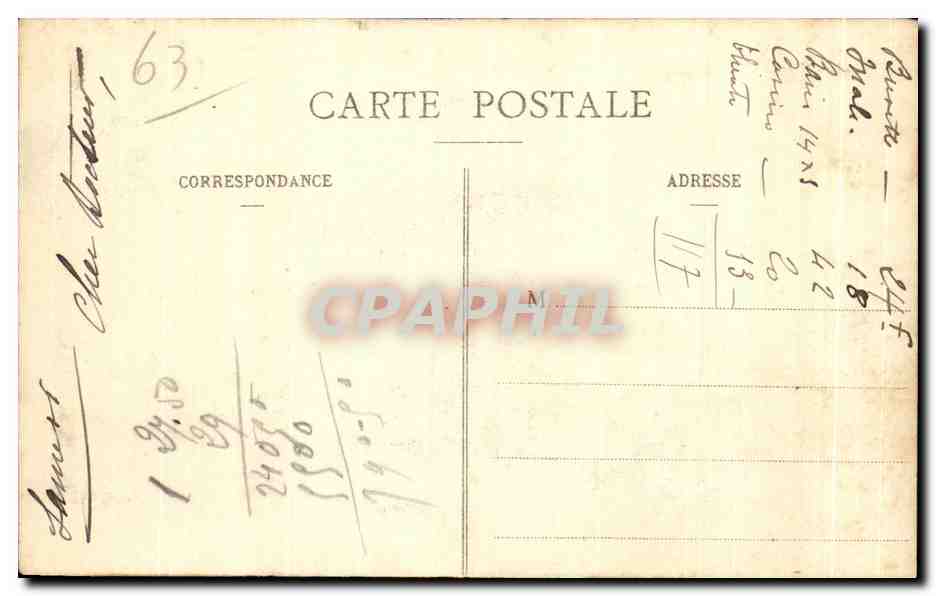 CPA L Auvergne Puy de Dome La Bourboule Vallee de la Dordogne — Rückseite