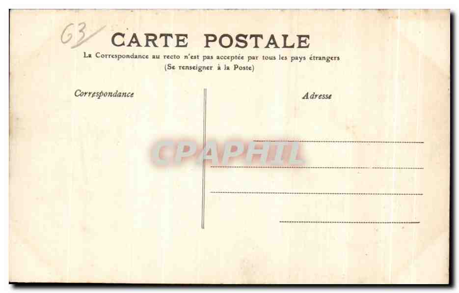 CPA Bourreio D Auvergne Folklore Costume Coiffe — Rückseite