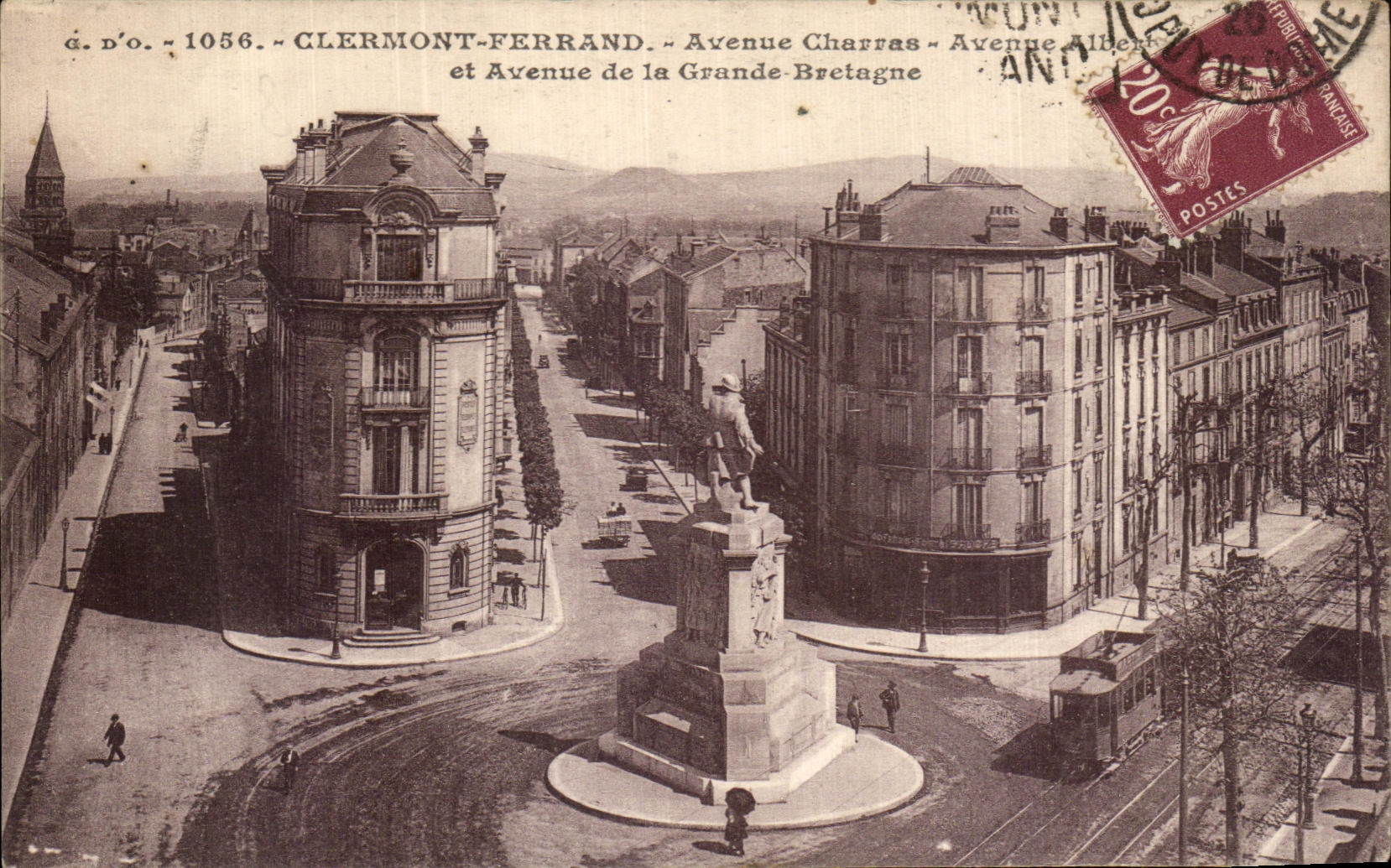CPA Clermont Ferrand Avenue Charras Avenue et Avenue de la Grande Bretagne