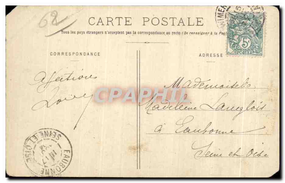 Boulogne-sur-Mer — Le Quai Gambetta — éditeur L. D., B., 74 — Verso