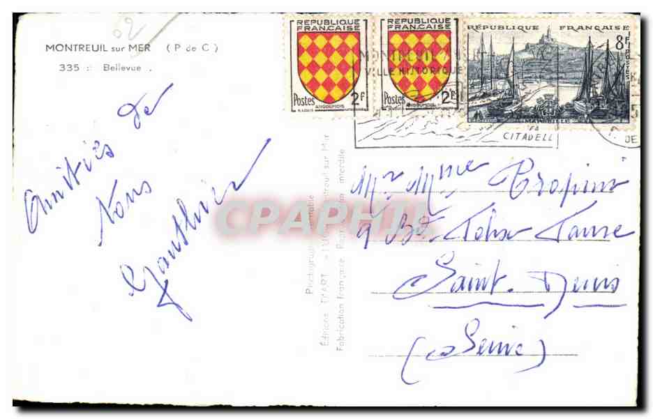 Montreuil-sur-Mer — Bellevue — éditeur Revu — Rückseite