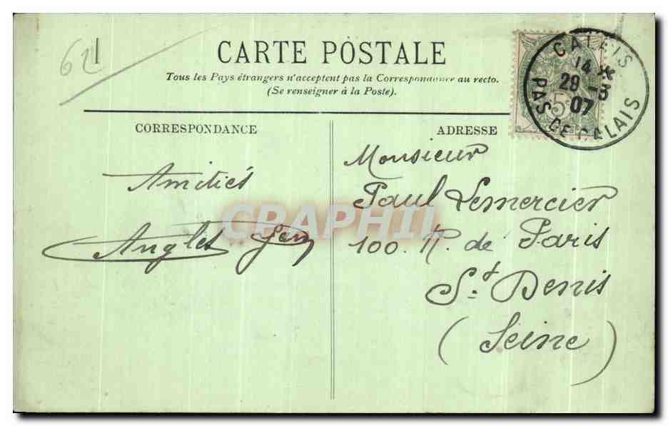 Calais — Le Nouveau Théâtre — LL. — N° 140 — Rückseite