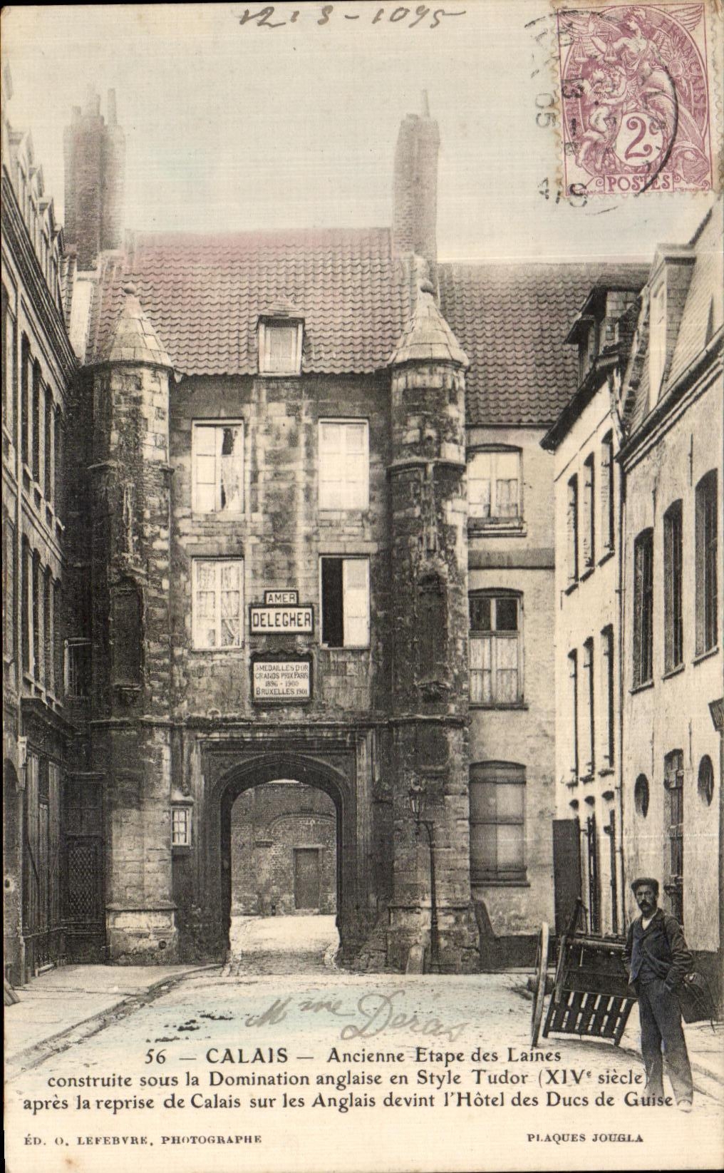 CPA Calais Ancienne Etape des Laines construiste sous la Domination anglaise