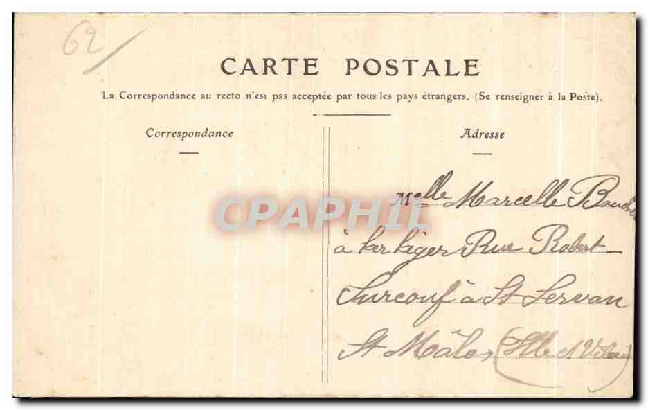 CPA Calais Ancienne Etape des Laines construiste sous la Domination anglaise — Rückseite