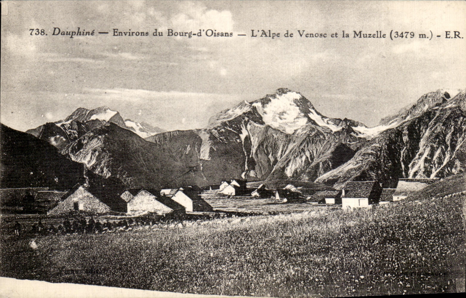 CPA Dauphine Environs du Bourg d Oisans L Alpe de Venose et la Muzelle