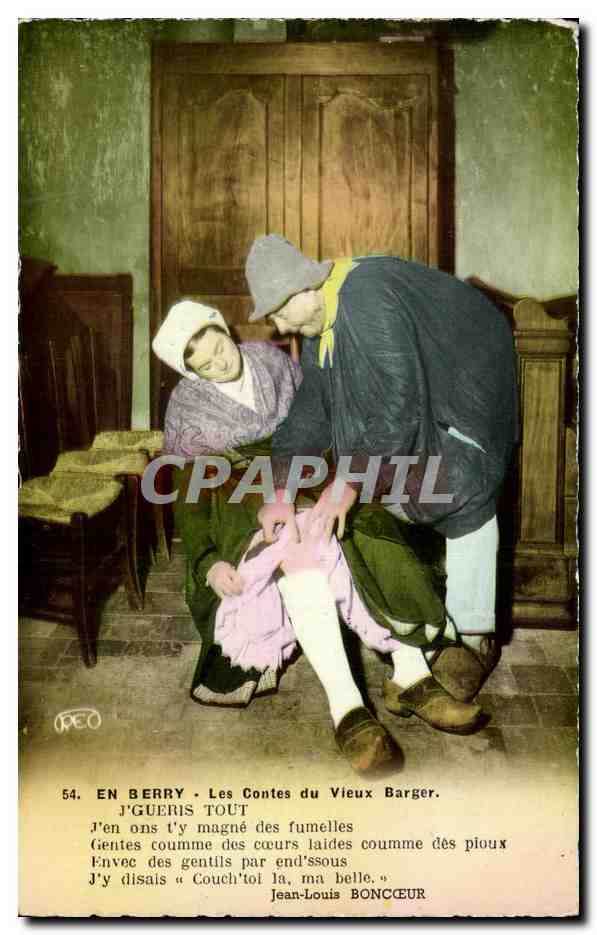 CPA En Berry Les Contes du Vieux Berger Boncoeur Folklore Costume
