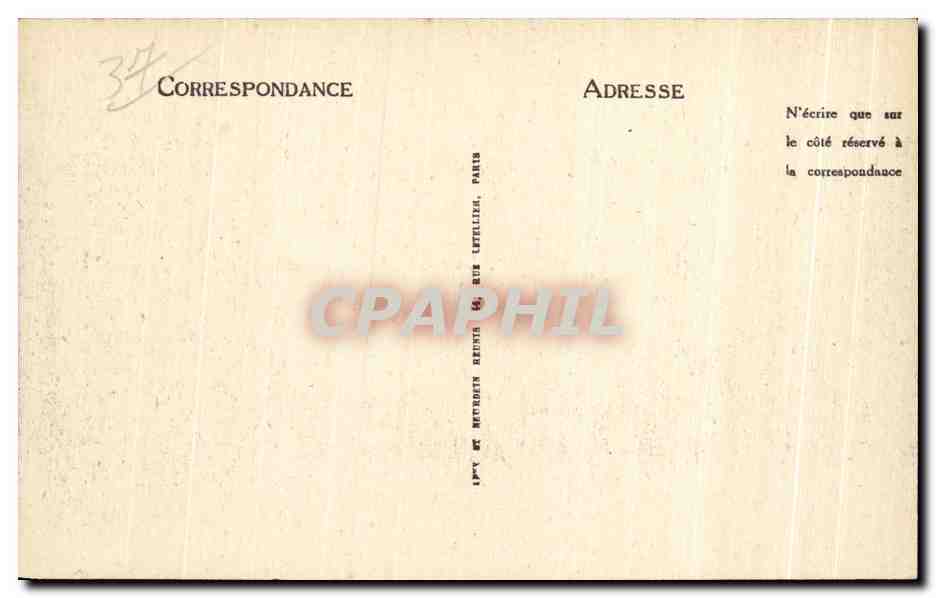 CPA Tours Vieilles Maisons place Plumeran — Verso