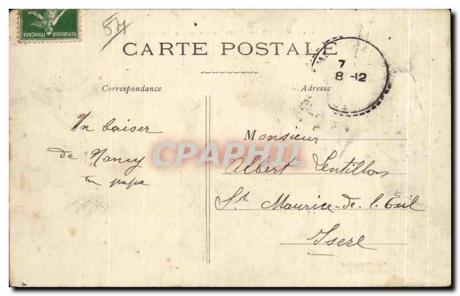 CPA Nancy Place Carnot Le Jet d eau — Rückseite
