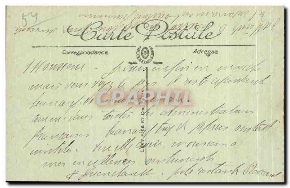 Les ruines de la Grande Guerre — Baccarat — Visé Paris n°619 — Rückseite