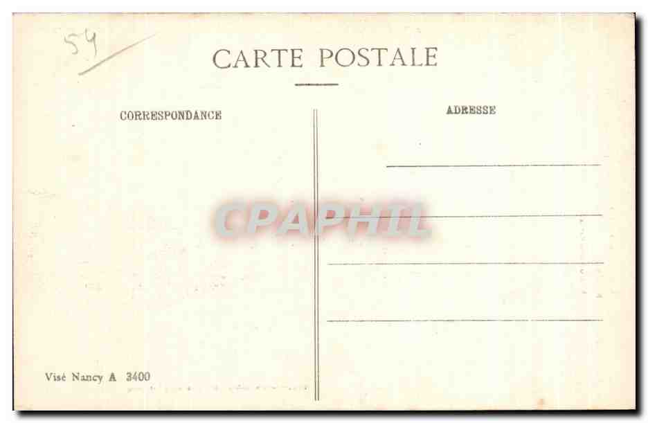 Pont-à-Mousson — Maison bombardée pendant la Guerre 1914-1915 — Visé Nancy A 3400 — Rückseite