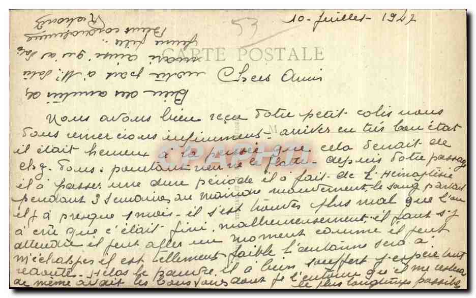 Aines-la-Juhel (Mayenne) — Gedenkstein für die Toten des Großen Krieges — anonymer Verleger, Nr. 53 — Rückseite