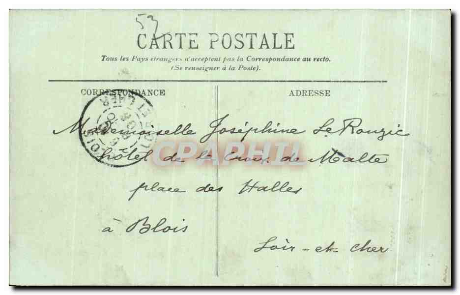 Laval — Le Château et le Palais de Justice — LL. — Rückseite