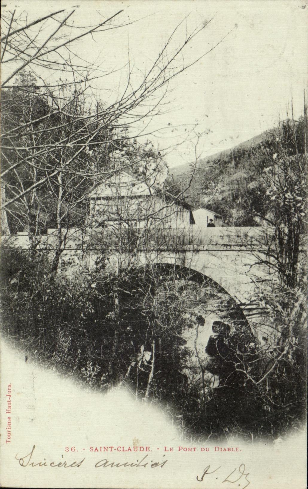 CPA Saint Claude Le Pont Du Diable