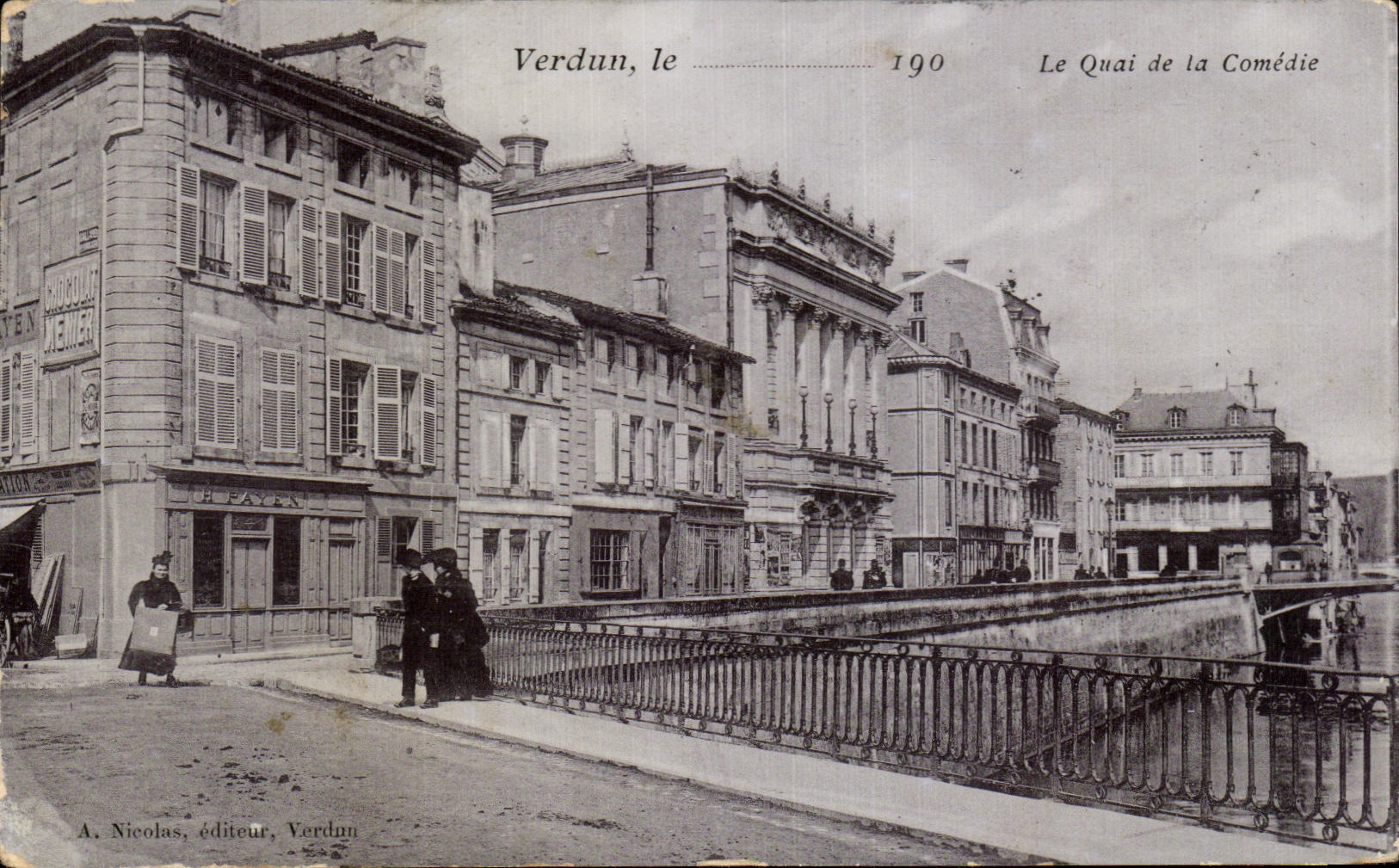 CPA Verdun le Le Quai de la Comedie