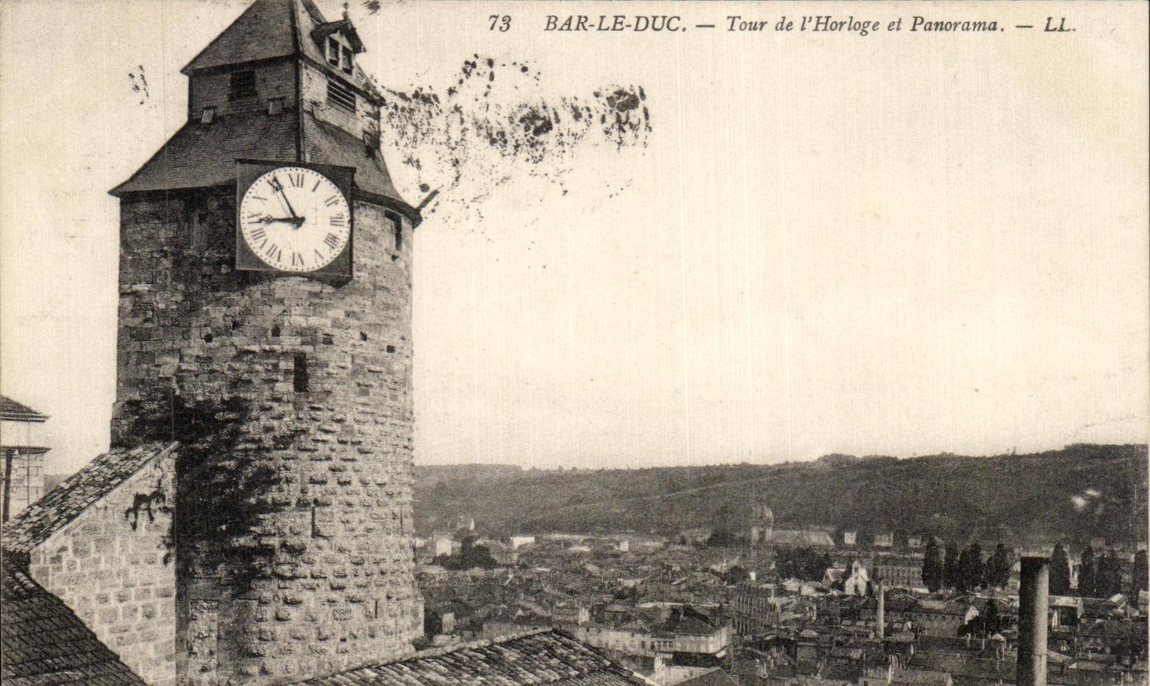 CPA Bar Le Duc Tour de l Horloge et Panorama