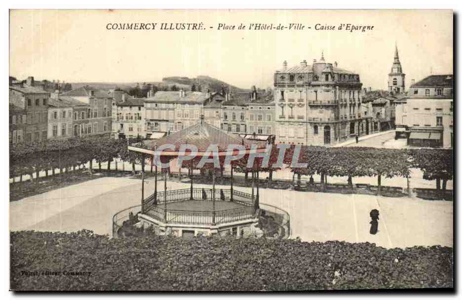 CPA Commercy Illustre Place de I Hotel de Ville Caisse d Epargne
