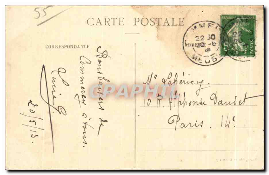 CPA Commercy Illustre Place de I Hotel de Ville Caisse d Epargne — Rückseite