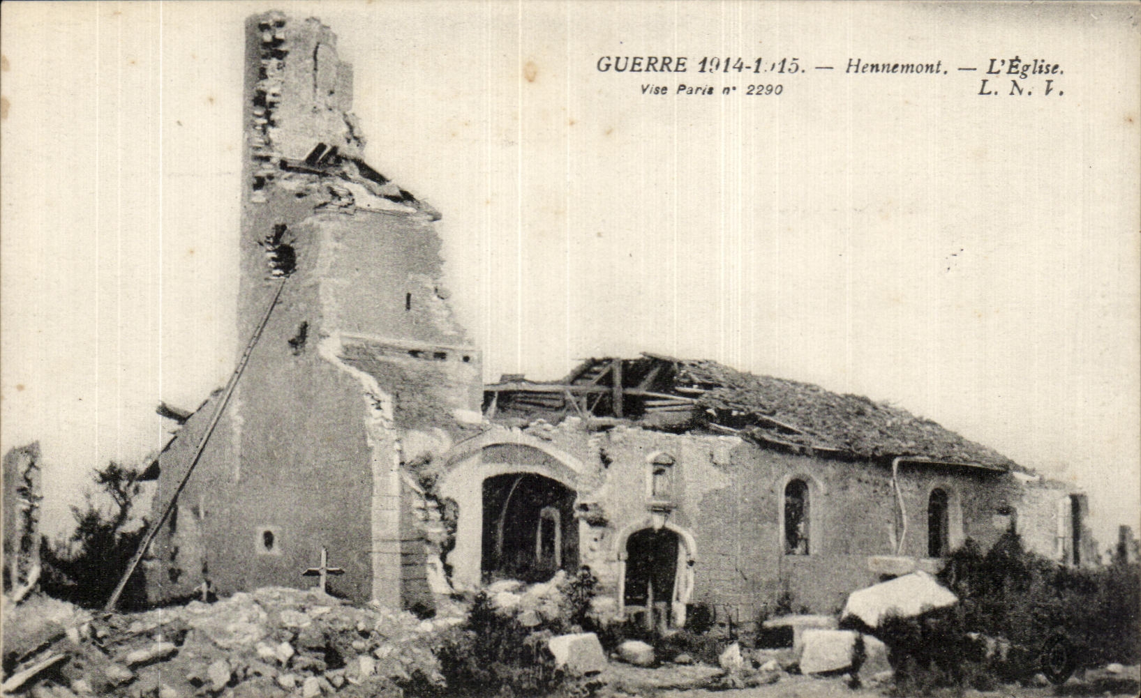 Hennemont — L'Église détruite — Vise Paris n° 2290