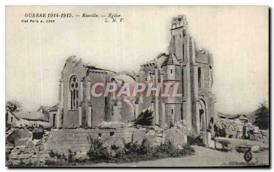 Riaville — Église détruite — Visé Paris n° 2288
