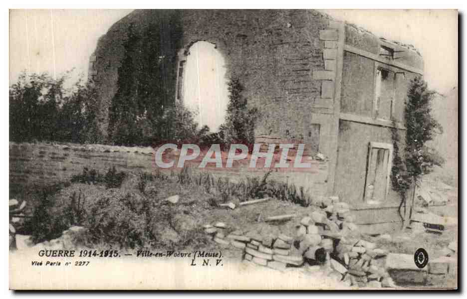 CPA Guerre Ville en Woevre (Meuse) Militaria