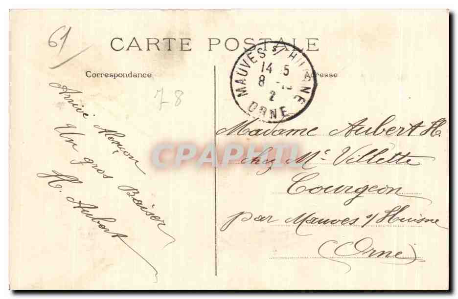 CPA Alencon (Orne) Le Kiosque des Promenades — Rückseite