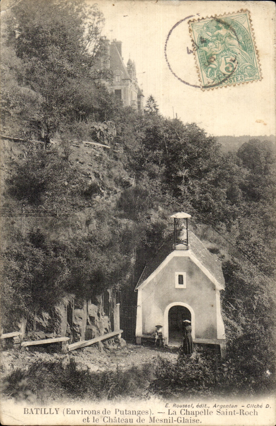 CPA Batilly (Environs de Putanges) La Chapelle Saint Roch et le Chateau de Mesnil Glaise
