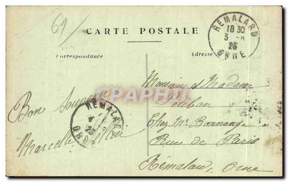 CPA Alencon (Orne) Monument aux Morts Militaria — Rückseite