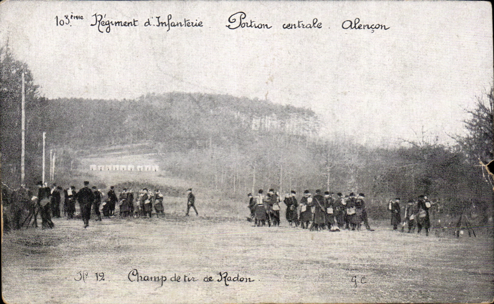 CPA Alencon Champ de tir de Radon Militaria 