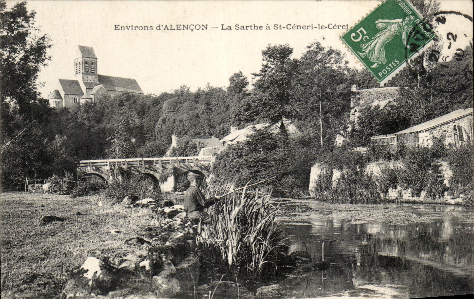 Environ d'ALENÇON — La Sarthe à St-Céneri-le-Cérei — Éditeur : A. Hime