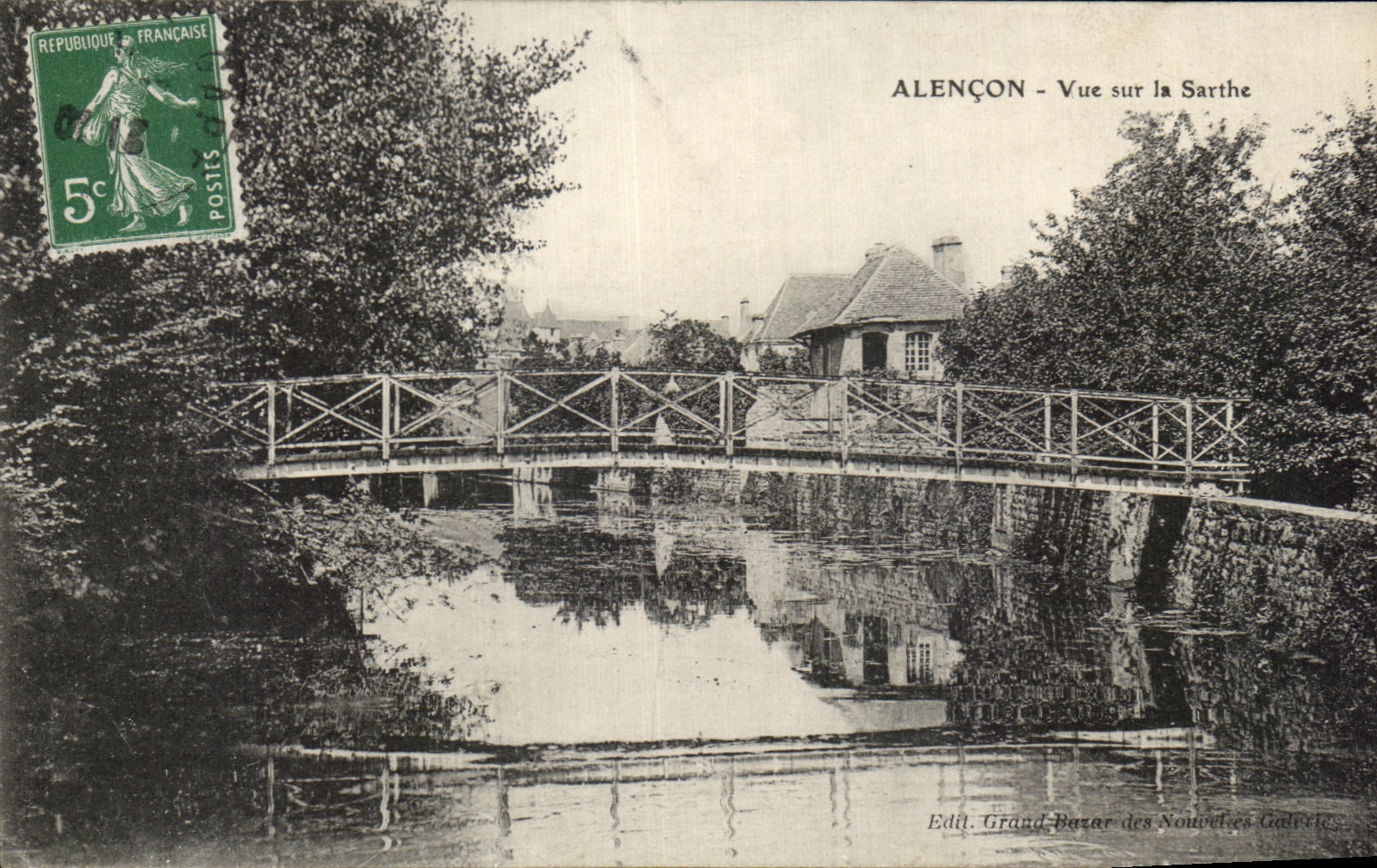 CPA Alencon Vue sur la Sarthe
