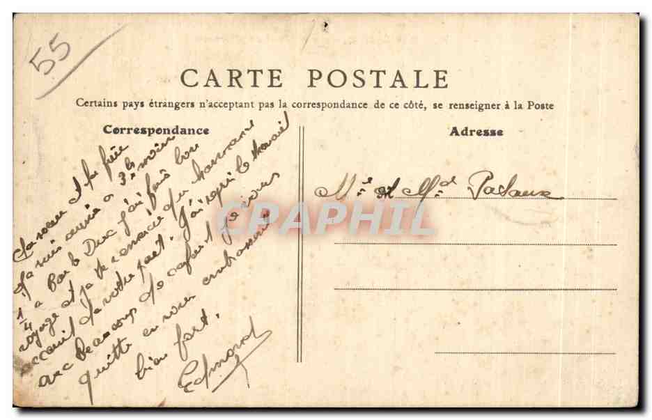 CPA Bar le Duc (Meuse) Pont sur I Ornain — Verso
