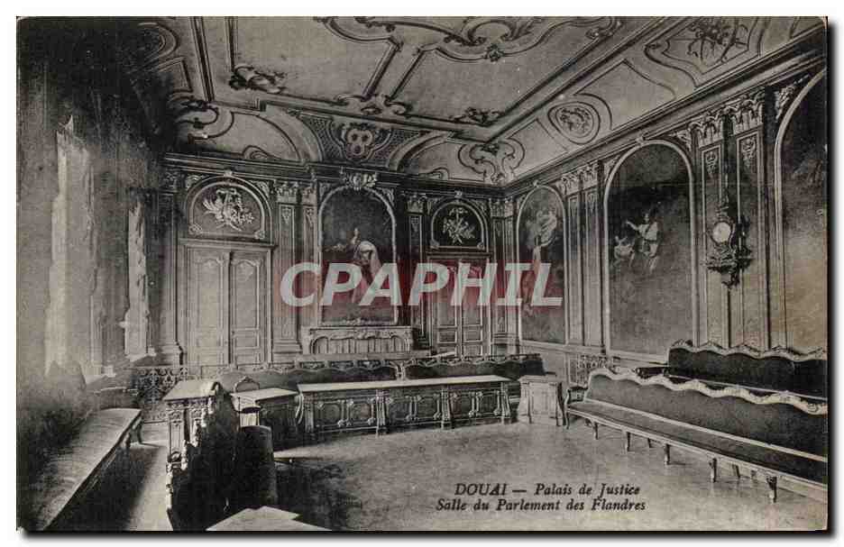 CPA Douai Palais de Justice Salle du Parlement des Flandres