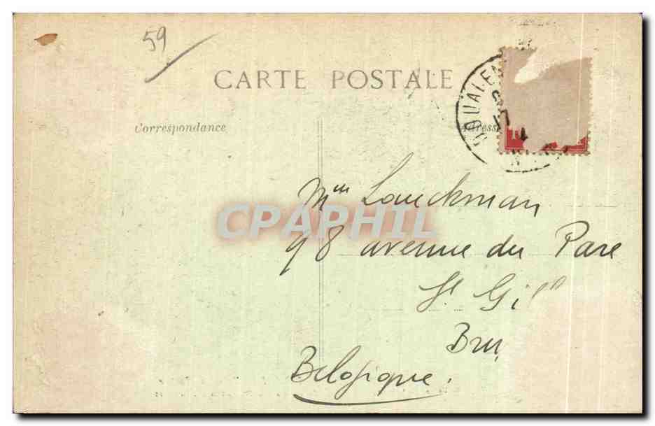 CPA Douai Palais de Justice Salle du Parlement des Flandres — Rückseite