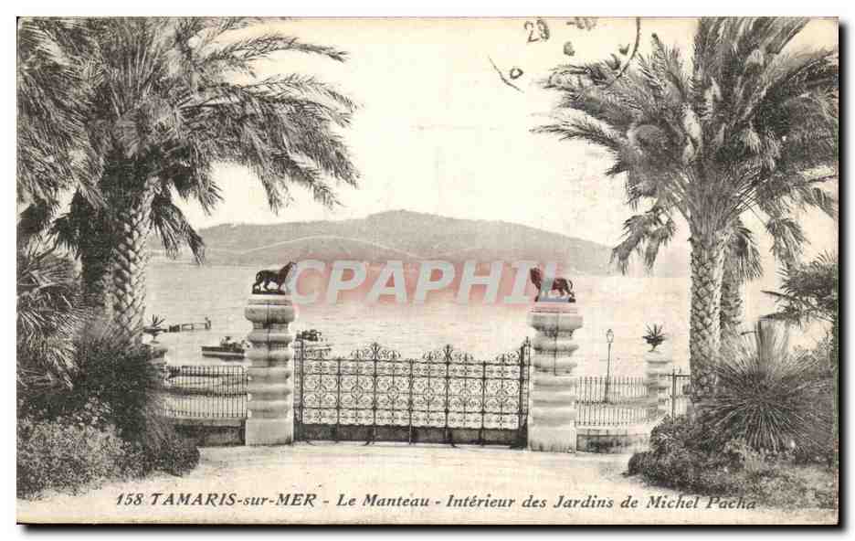 CPA Tamaris sur Mer Le Manteau Interieur des Jardins de Michel Pacha Lions