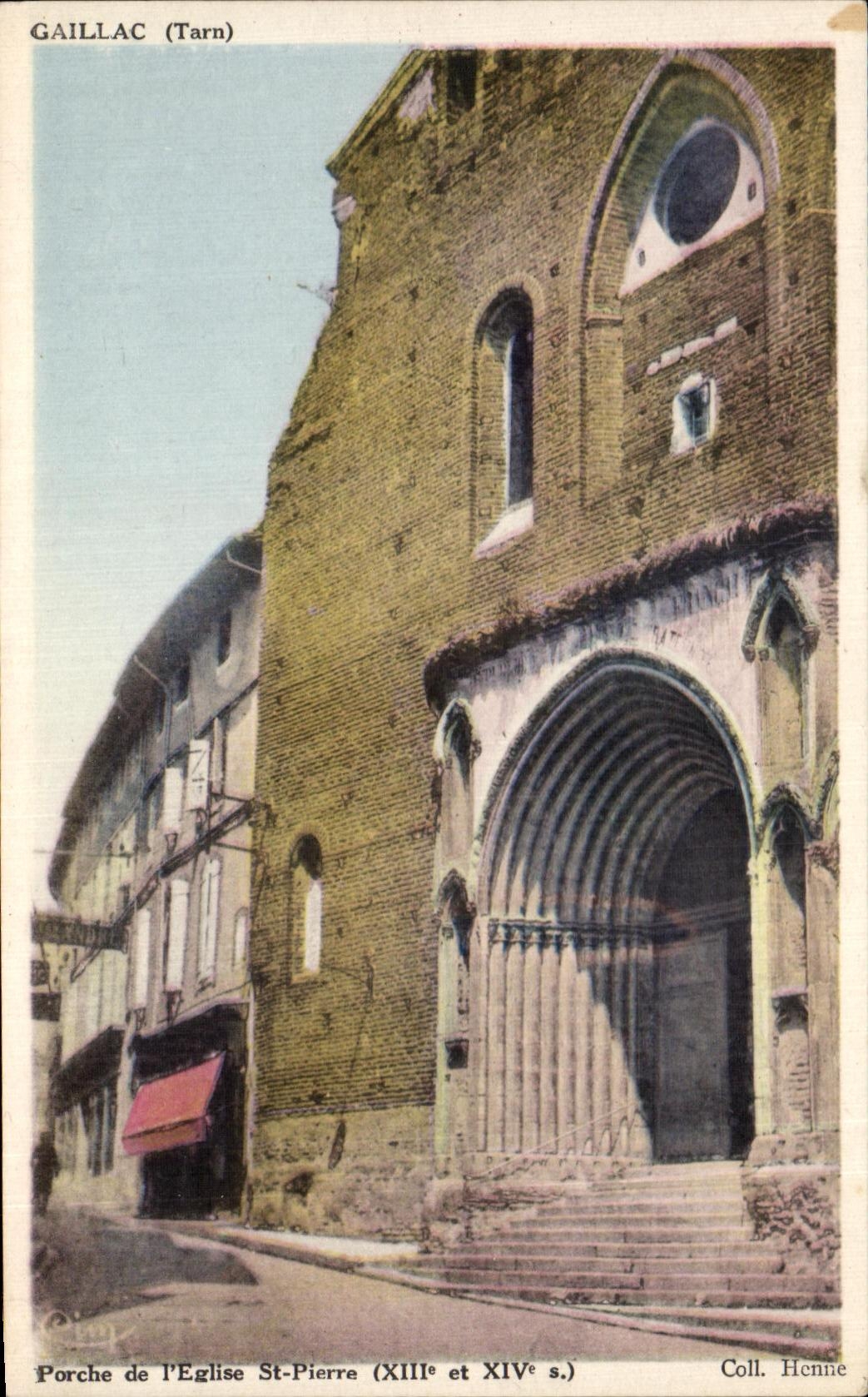 CPA Gailac Porche de I Eglise St Pierre 