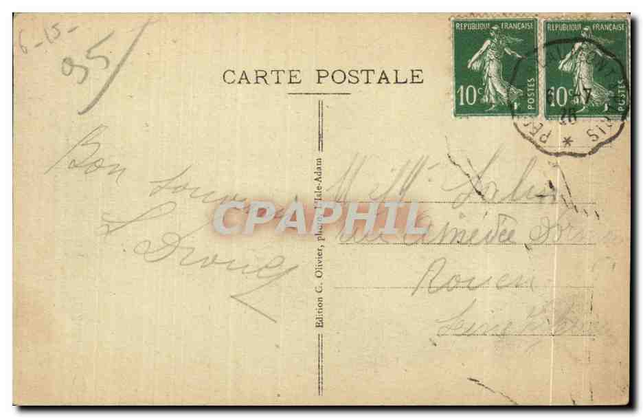 CPA Isle Adam La Plage Le Petit Bain — Back